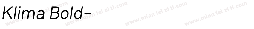 Klima Bold字体转换